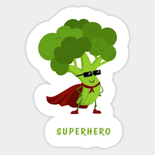 Broccoli superhero Sticker